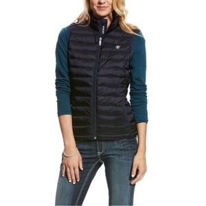Ariat Ideal Down Vest Black XS Puffer Vest Winter Water Repellent Rain Snow